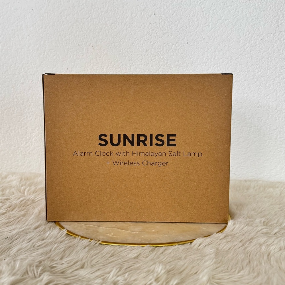 NEW Sunrise Simulator Salt Lamp Alarm Clock Wireless Phone Charger - Picture 14 of 14